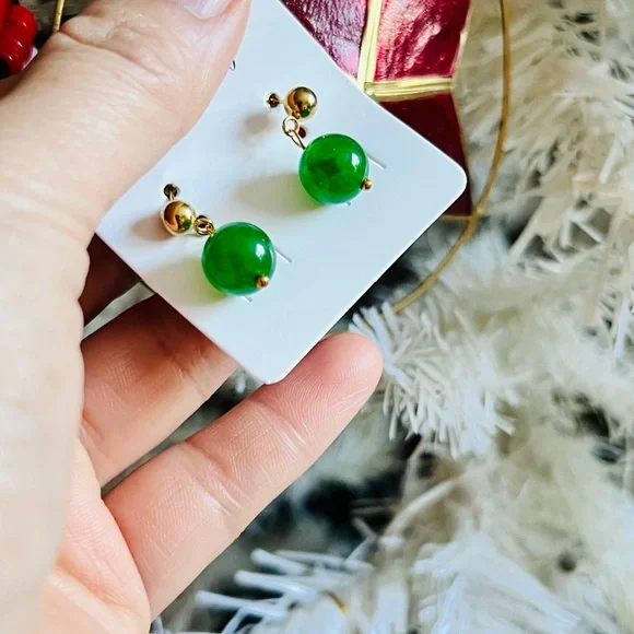 Handmade Natural Stone Earrings Stainless Steel - Picture 3 of 6